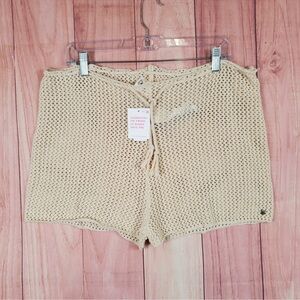 Roxy Island Hopper Crochet Shorts Womens Sz Small Swimsuit Cover NEW NWT